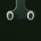 Aros Zafiros y Diamantes - Oro Blanco 18kt