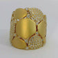 Natural Diamonds Ring - 14kt Yellow Gold
