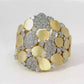 Natural diamonds Ring - 18kt Yellow Gold