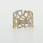 Natural Diamonds Ring - 14kt Yellow Gold