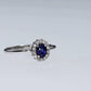 Elegant Sapphire and Diamond Ring - 18kt White Gold