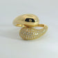 Natural Diamonds Ring - 14kt Yellow Gold