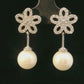 Akoya Pearl and Diamond Earrings - 18kt White Gold
