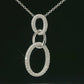 Diamonds Pendant Necklace - 14kt White Gold