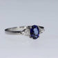 Sapphire and Diamond Ring - 18kt White Gold