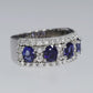 Elegant Sapphire and Diamond Ring - 18kt White Gold